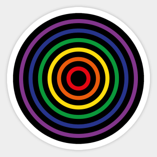 Retro Rainbow Circles Sticker